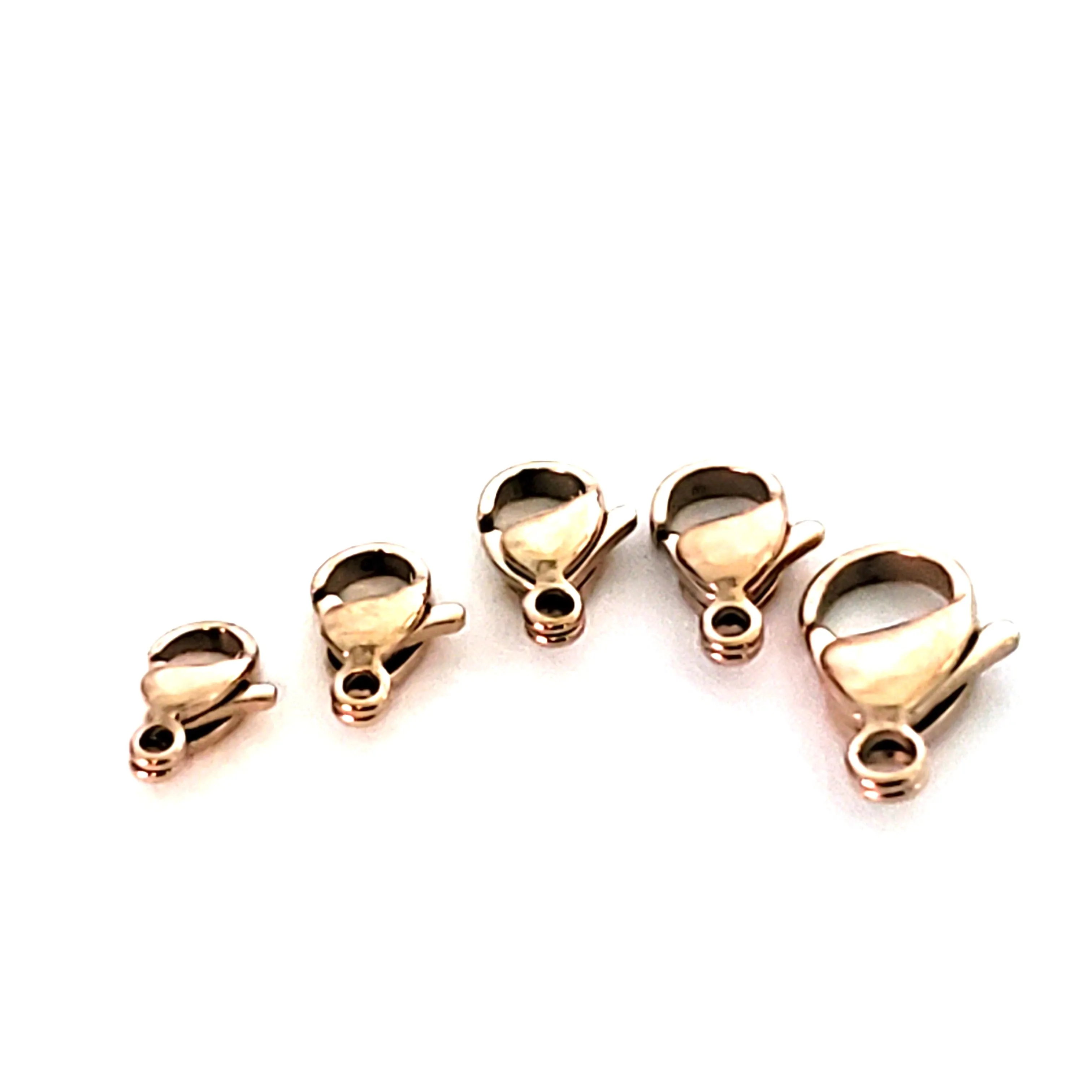 11mm Rose Gold Lobster Clasps, Stainless Steel Real Rose Gold Plated, Lot Size 50 Clasps, #1331 RG
