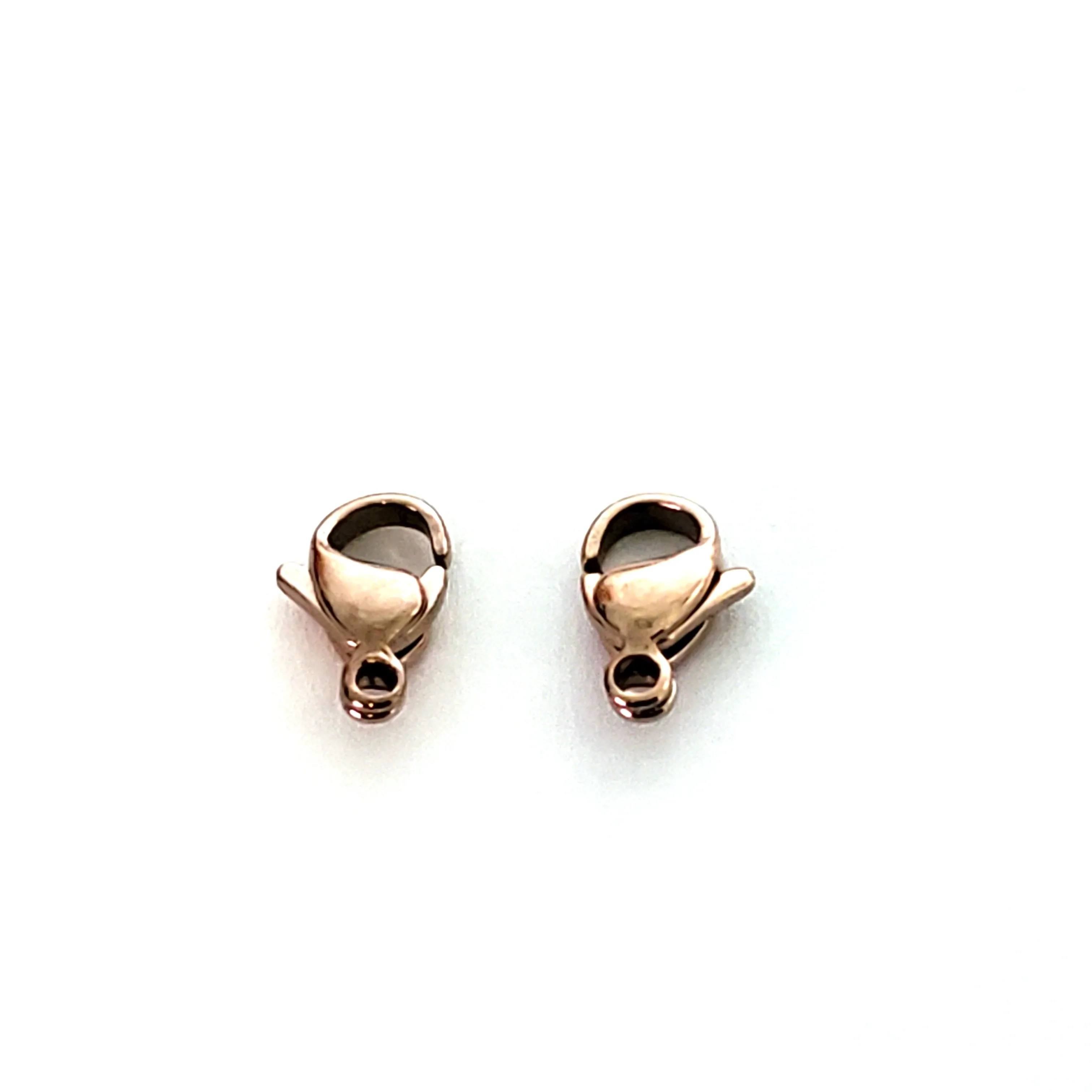 11mm Rose Gold Lobster Clasps, Stainless Steel Real Rose Gold Plated, Lot Size 50 Clasps, #1331 RG