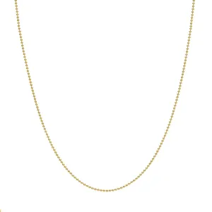 1.2mm Bead Link Chain Necklace | 14k