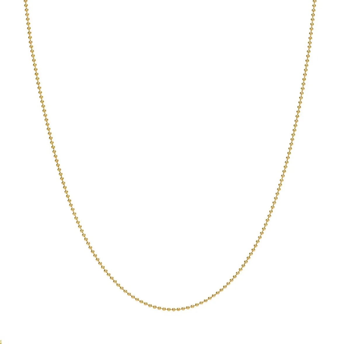 1.2mm Bead Link Chain Necklace | 14k
