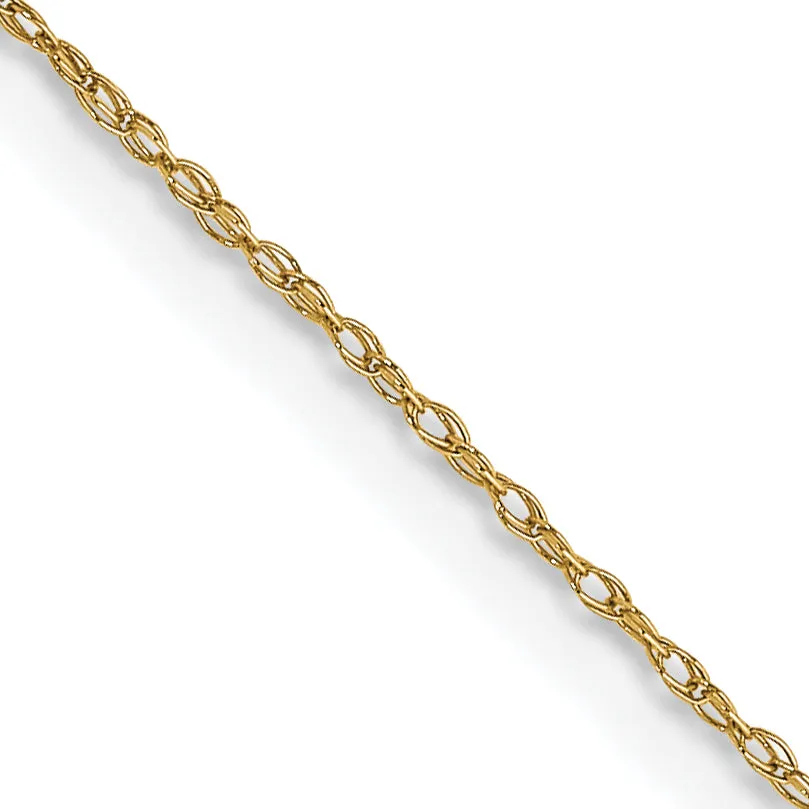 14K Gold Polished Cable Rope Necklace with Spring Ring Clasp