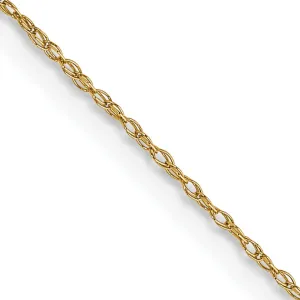 14K Gold Polished Cable Rope Necklace with Spring Ring Clasp