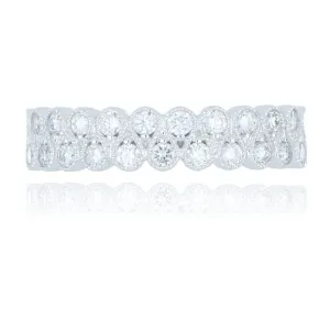 18ct White Gold 0.45ct Diamond Wave Fancy Half Eternity Ring
