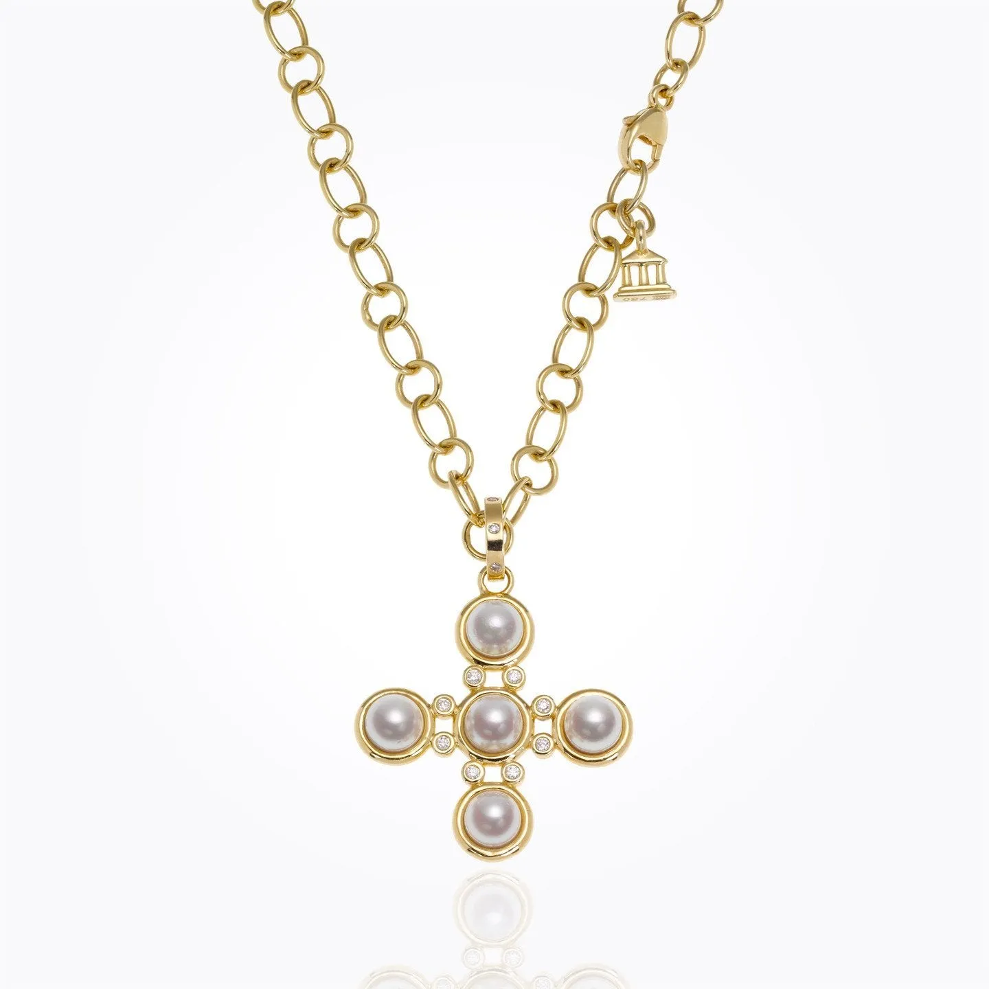 18K Small Classic Five-Stone Cross