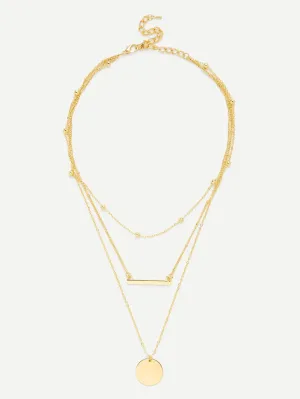 3 Chains of Gold Triple Necklace