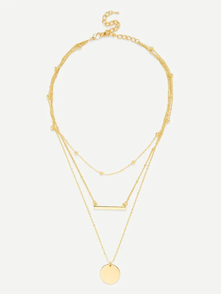 3 Chains of Gold Triple Necklace