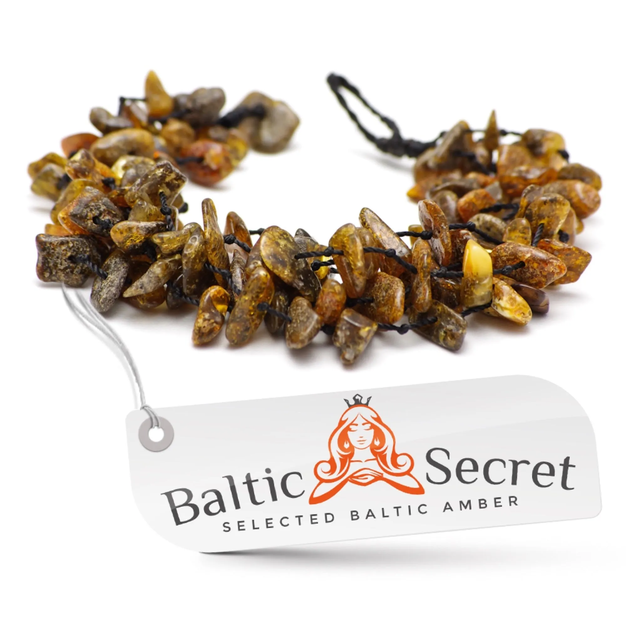 AMBER NECKLACE & BRACELET - GREEN AMBER - UNIQUE STYLE