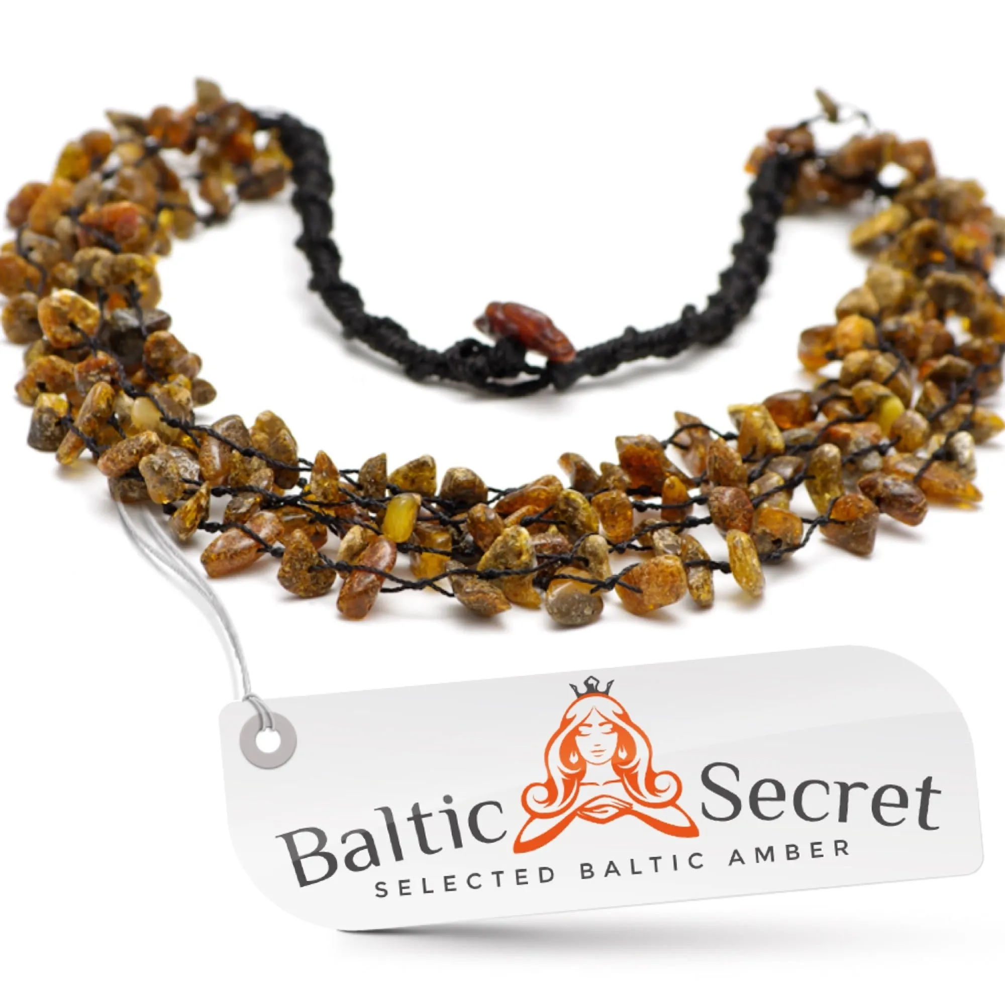 AMBER NECKLACE & BRACELET - GREEN AMBER - UNIQUE STYLE