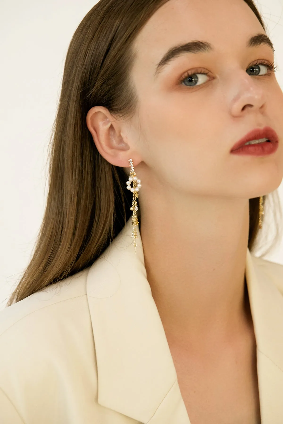 Anna Freshwater Pearl Star Drop Earrings