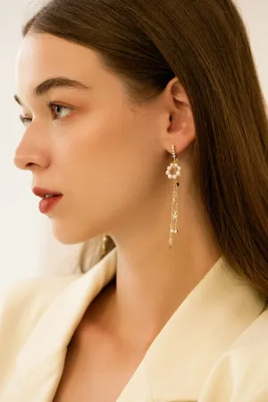 Anna Freshwater Pearl Star Drop Earrings