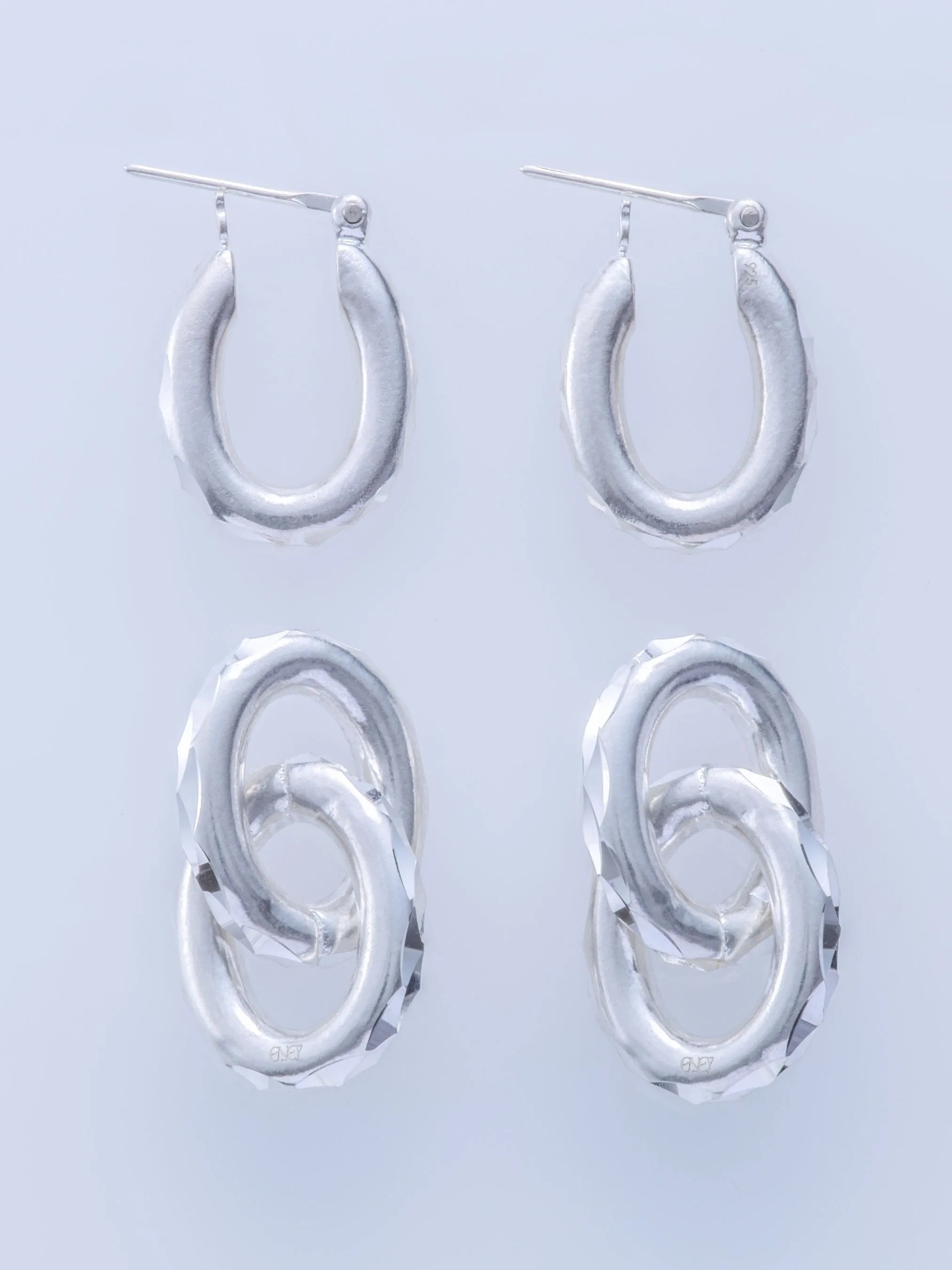 ANTWERP DESIGN CUT TRIPLE PIERCED EARRINGS