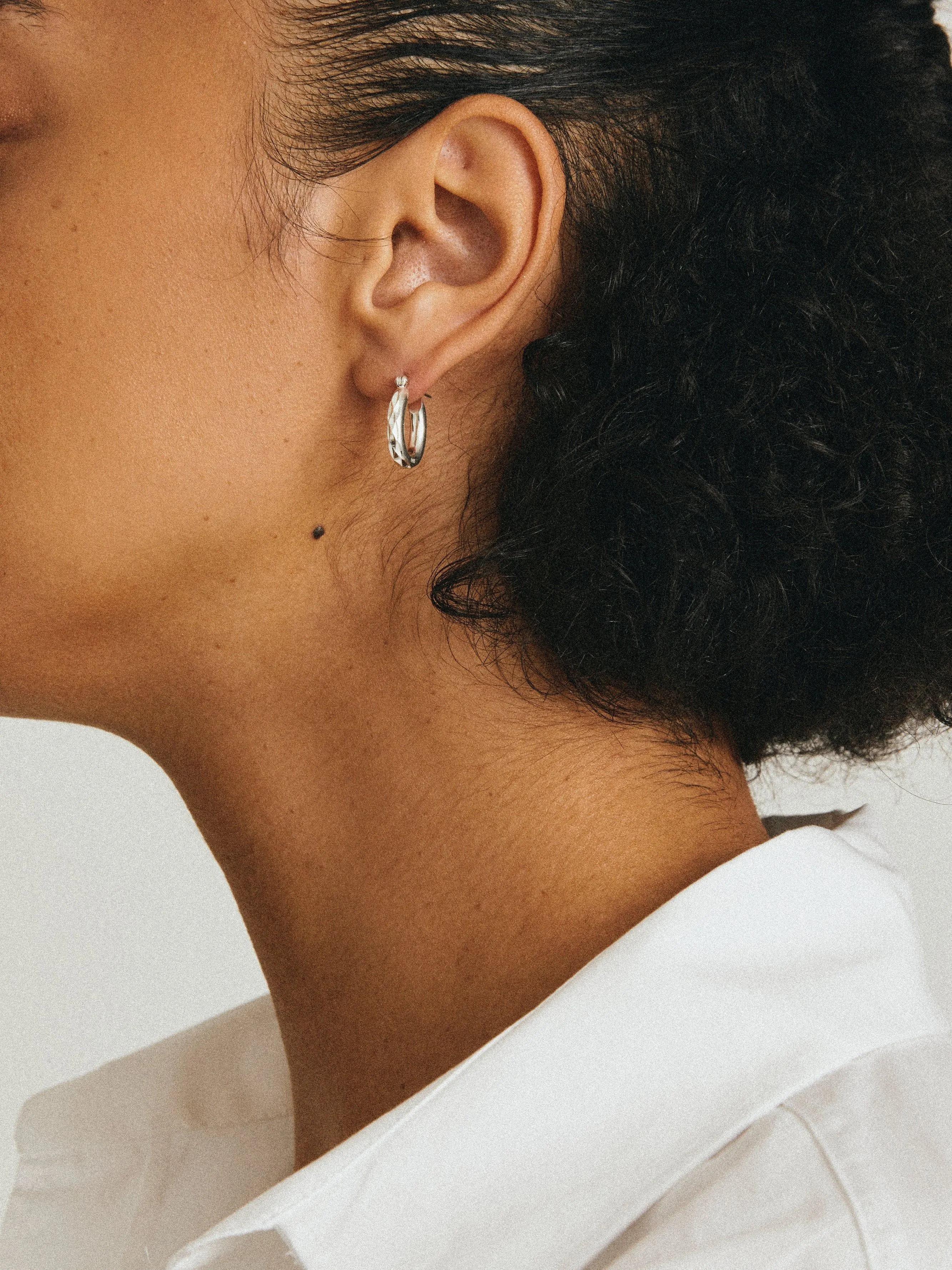ANTWERP DESIGN CUT TRIPLE PIERCED EARRINGS