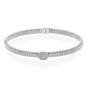 Bangle in 18k Gold with Diamonds LB2399 WHITE 18K X WHITE