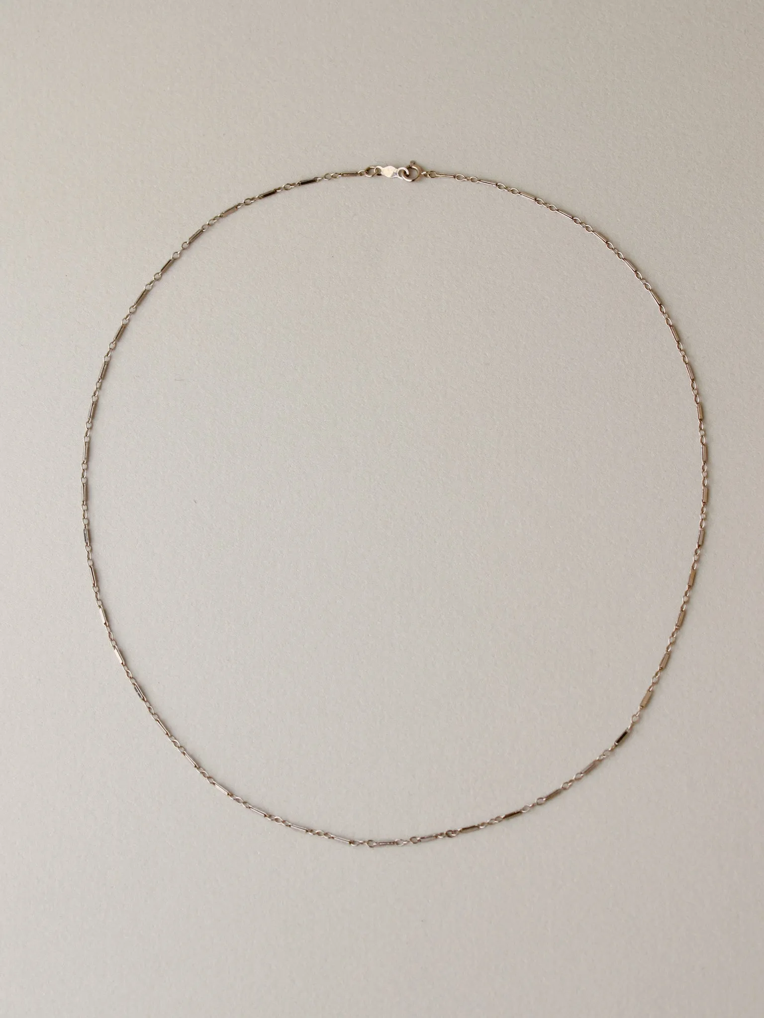 Bar Link Chain Necklace, 14k