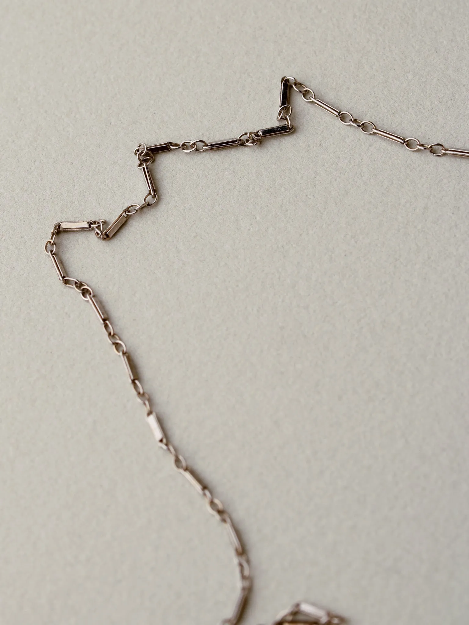 Bar Link Chain Necklace, 14k