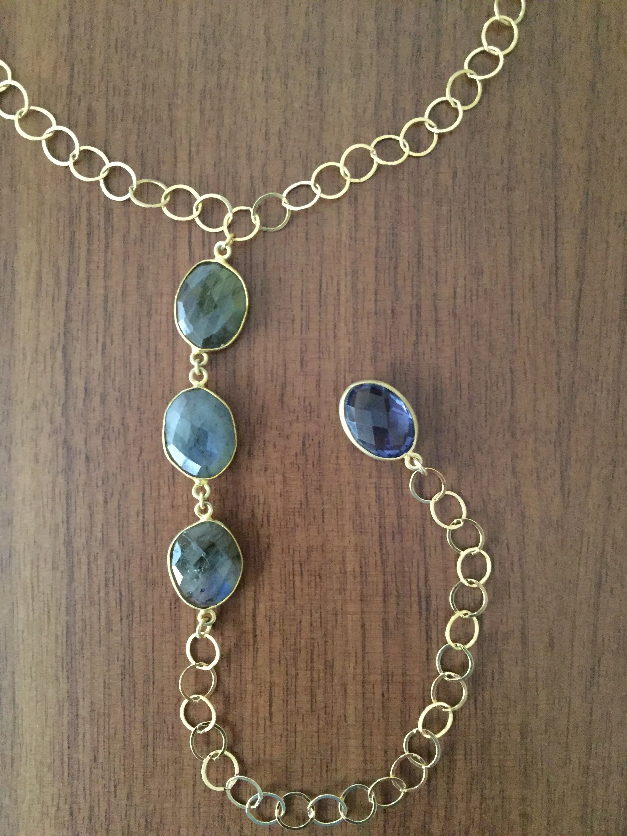 Bettina Duncan Lariat Necklace Moonstone/Pearl