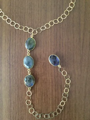 Bettina Duncan Lariat Necklace Moonstone/Pearl