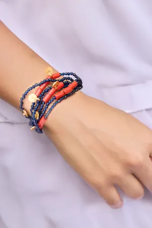 Bohême Beads Coral Bracelet