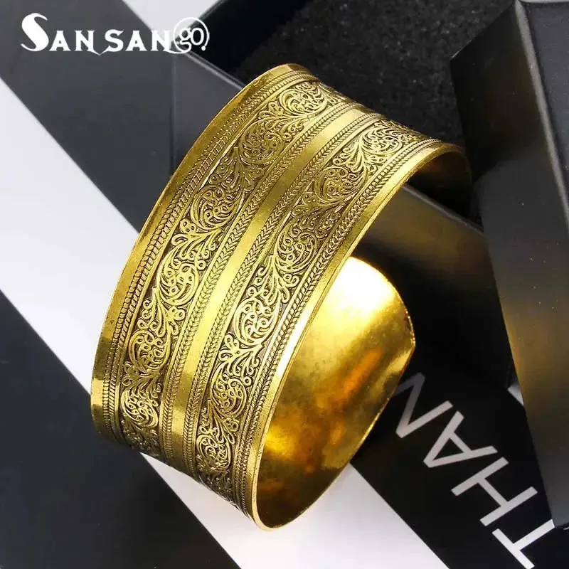 Boho Chic Openwork Wide Cuff Bracelet