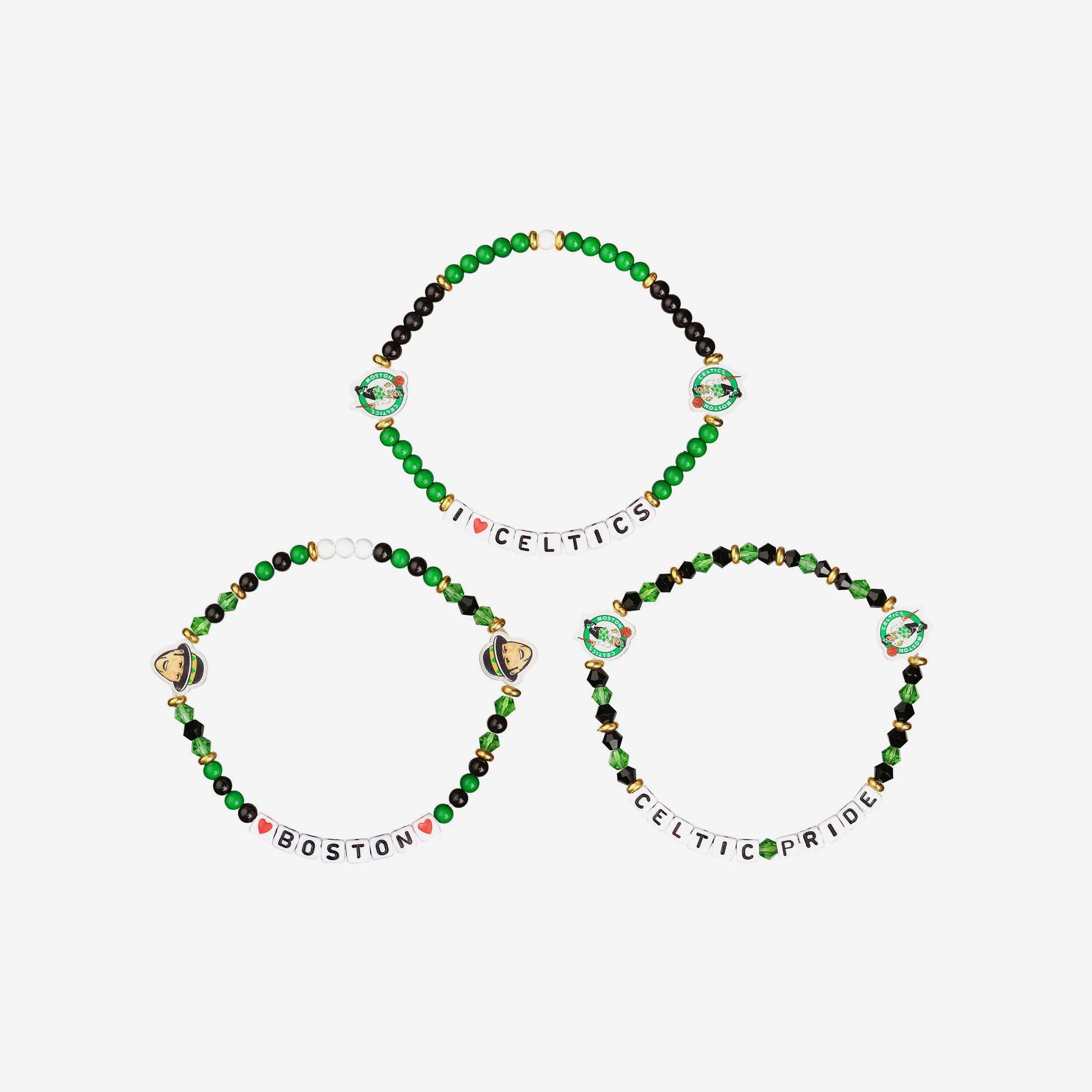 Boston Celtics 3 Pack Friendship Bracelet