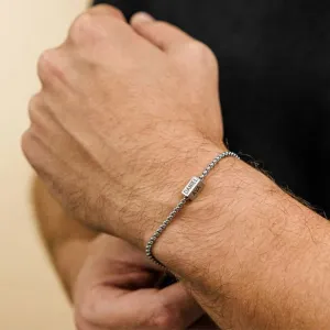 Box Chain Bracelets for Men Stainless Steel Geometric Square Tube