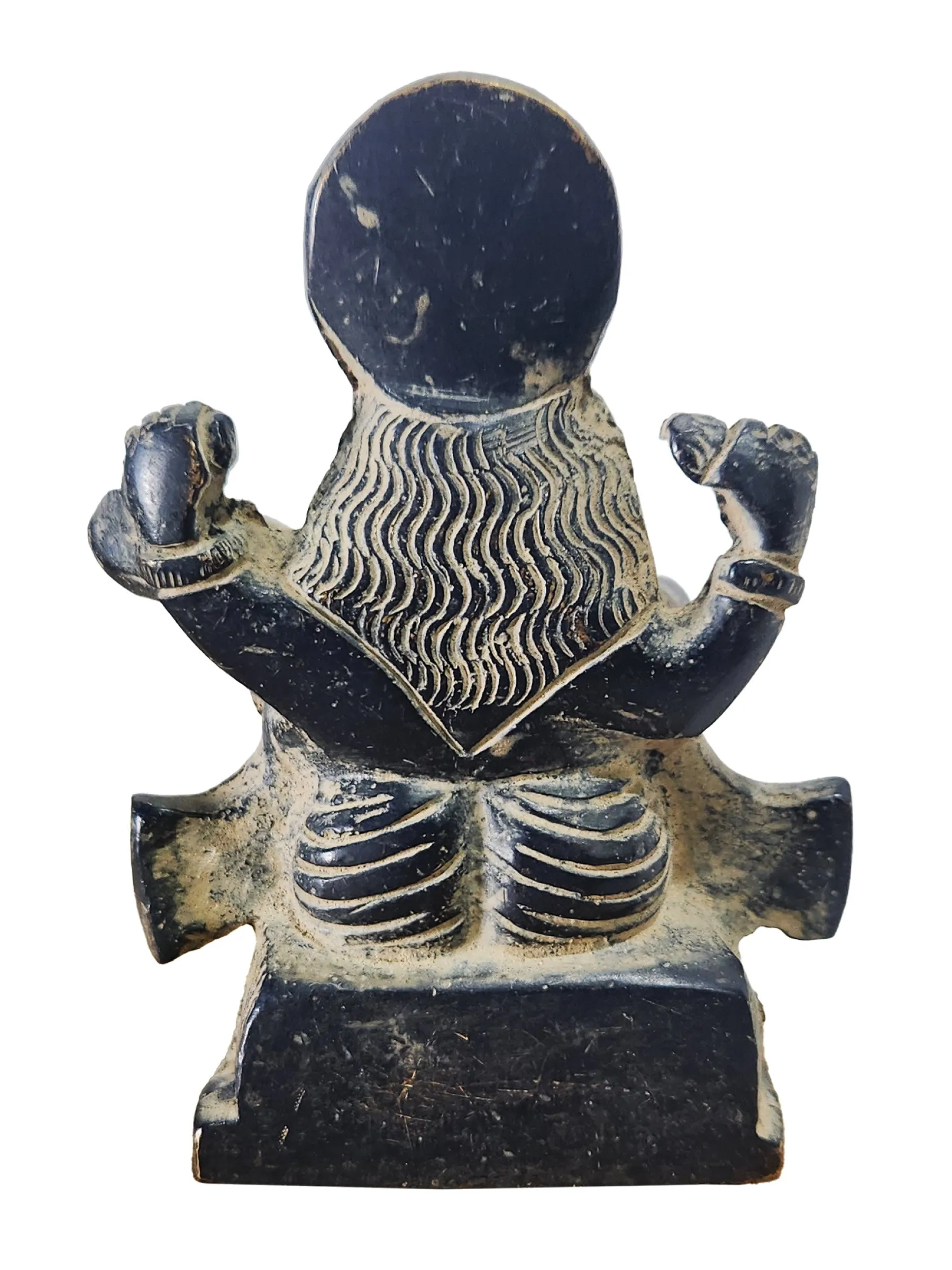 Brass Saraswati Statue Black Sand Finish