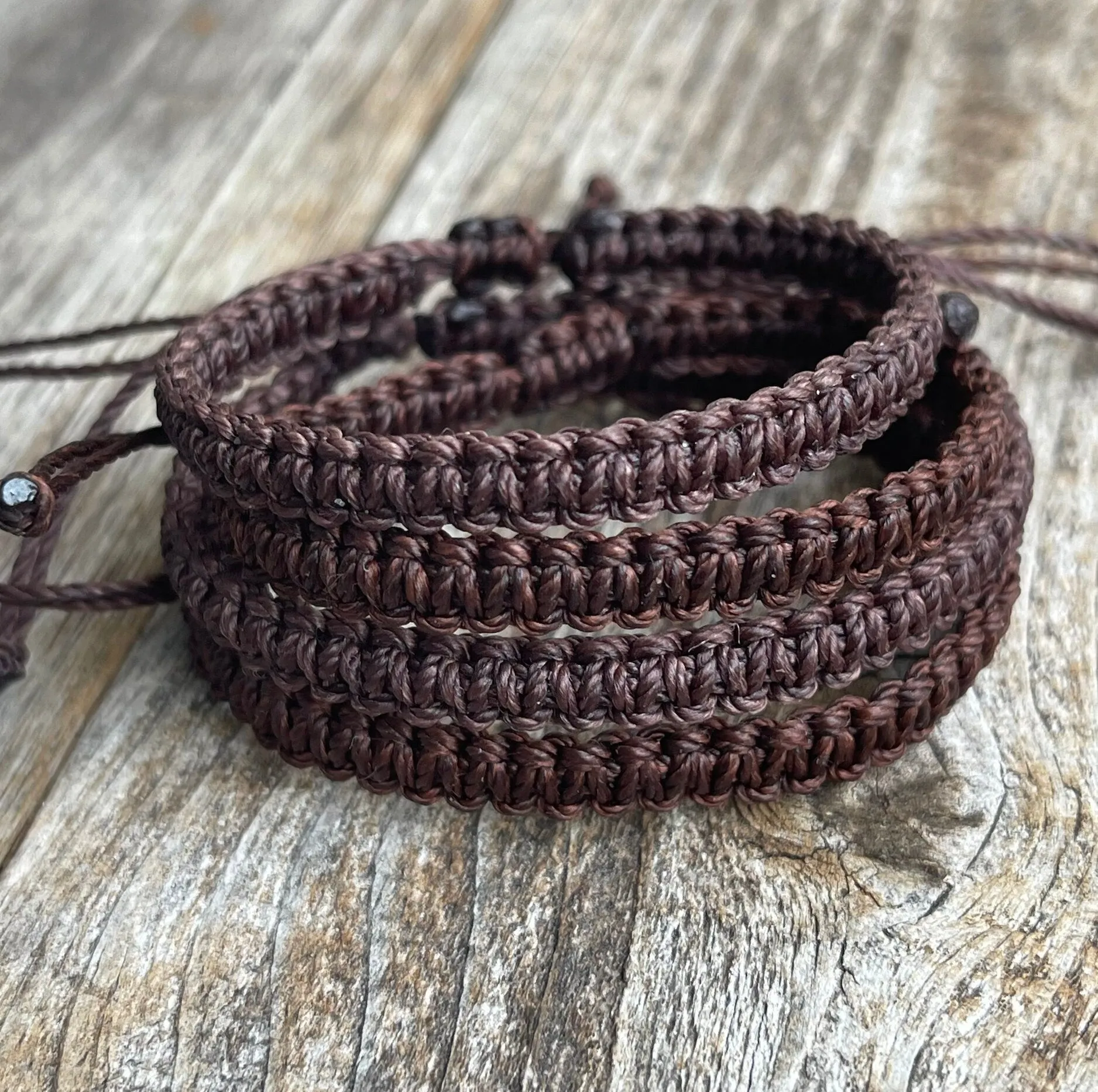 Brown Macrame Family Bracelets Matching Bracelets