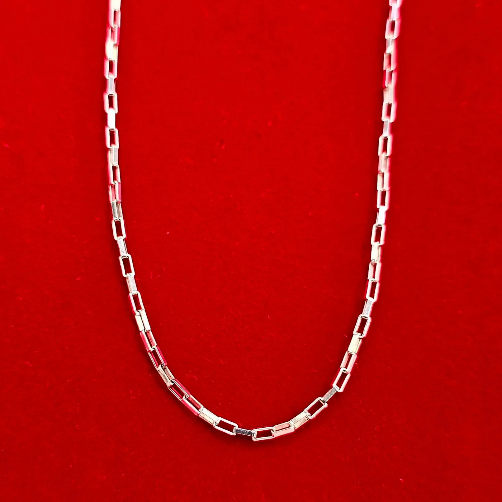 CA60 Long Box Chain Necklace 1.5mm
