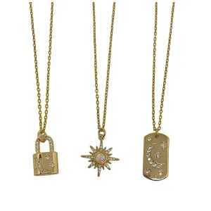 Celestial Gold Necklaces-OPAL STARBURST