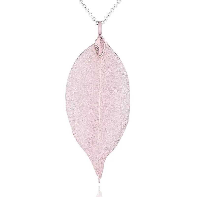 Champagne Leaf Necklace