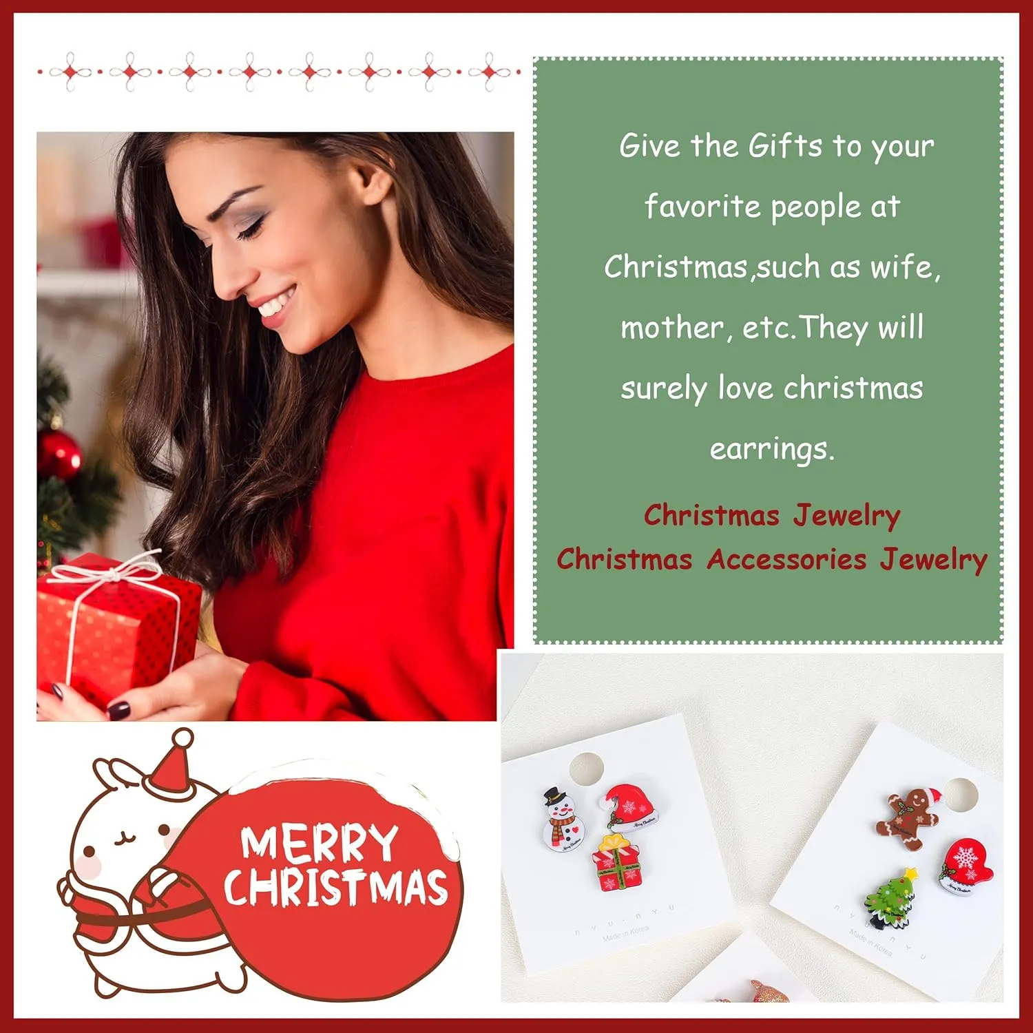 Christmas Brooch Pins for Women Chritmas Tree Snowflake Santa Snowman Candy Cane Reindeer Brooch Stocking Stuffers Christmas Gifts 2024