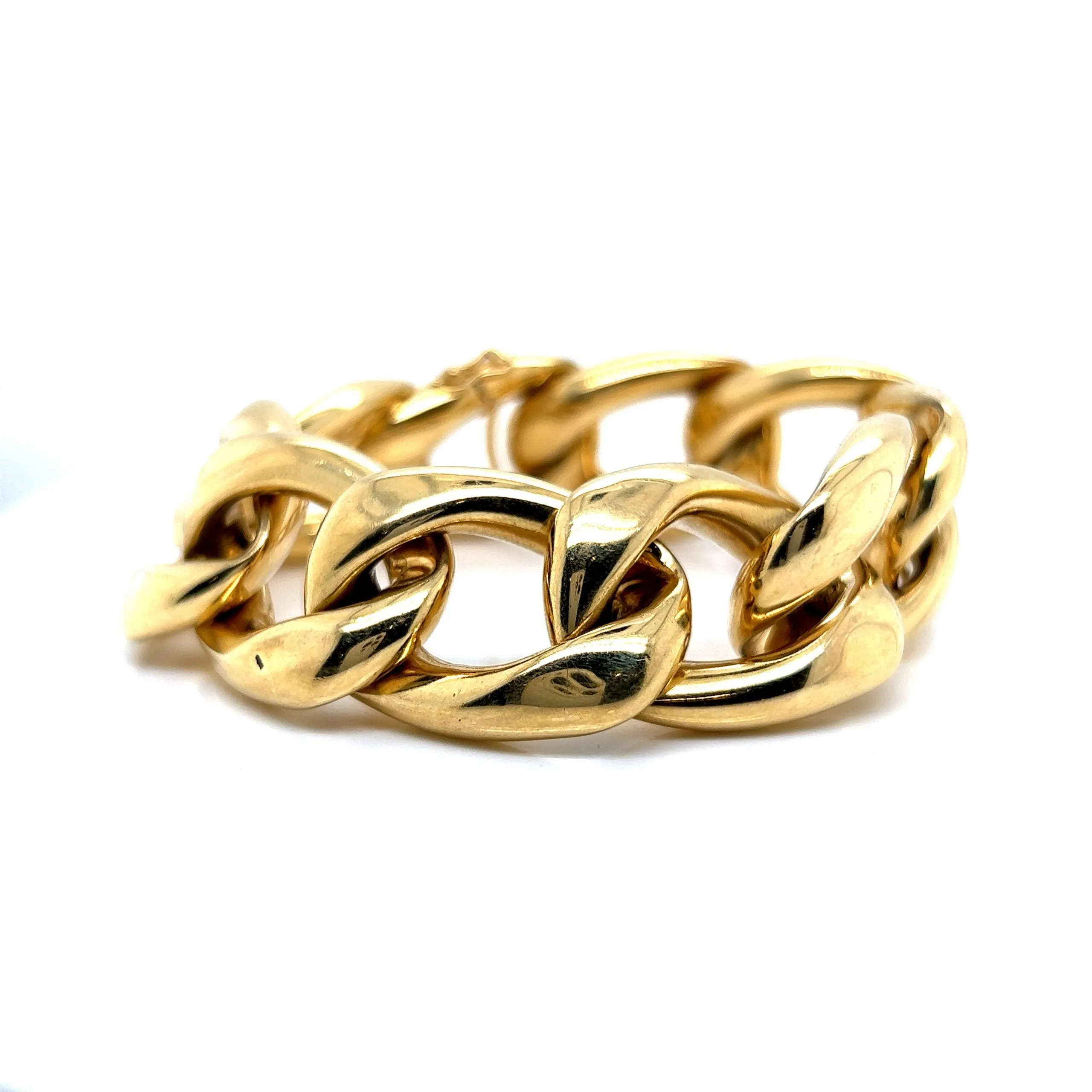Chunky Open Link Bracelet in 18k Yellow Gold