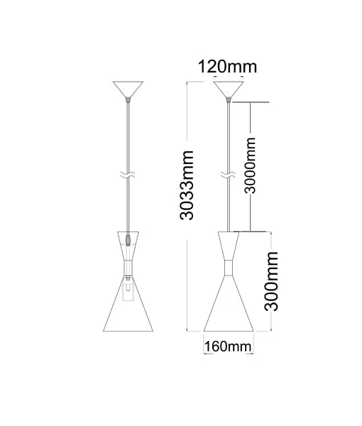 CLA Classic Cone Shape Pendant Lights