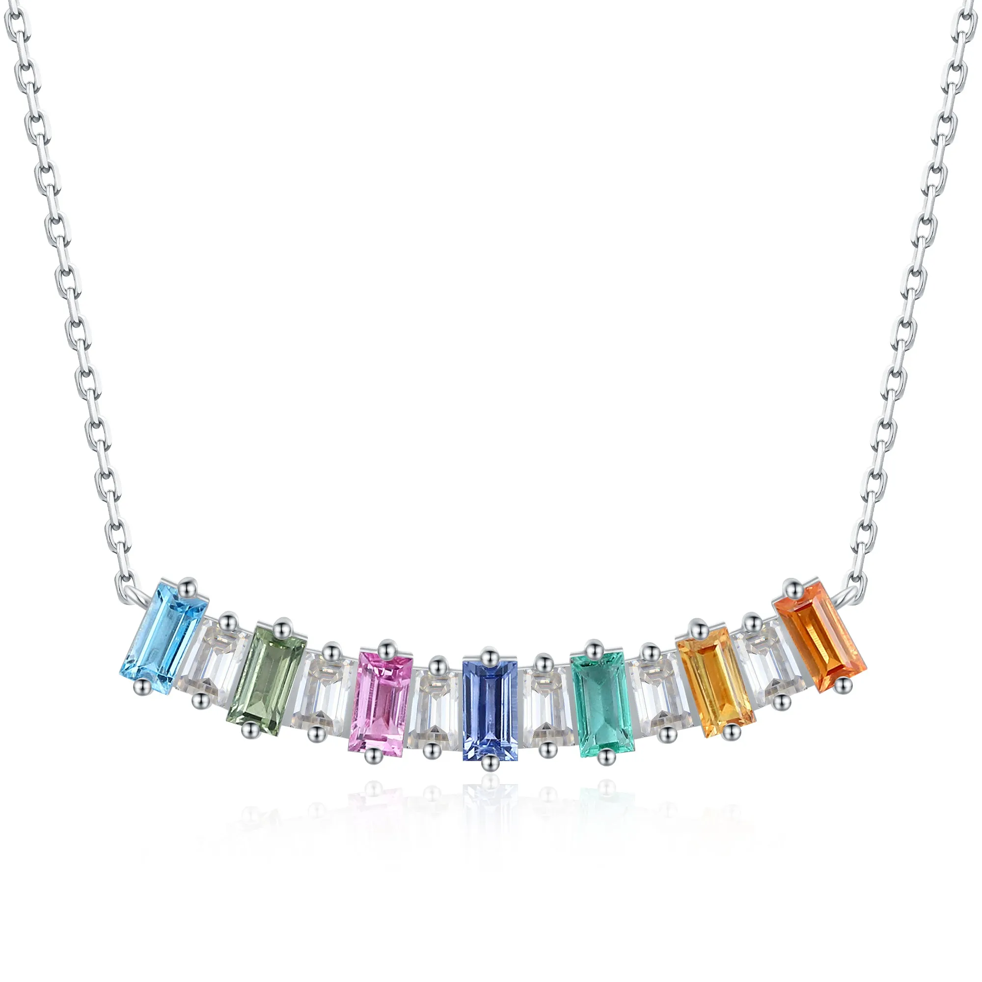 Classic Multi Sapphire and Diamond Pendant