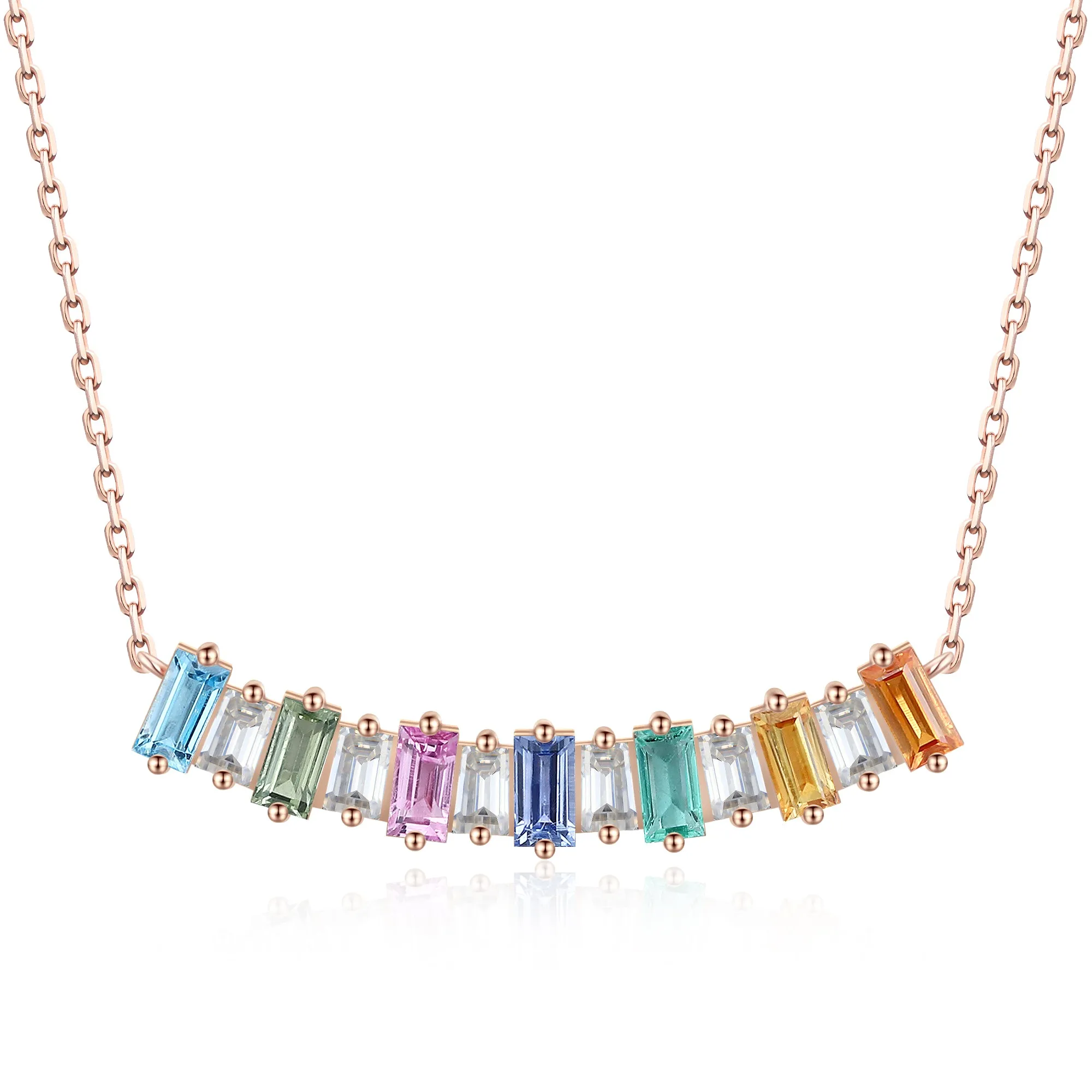 Classic Multi Sapphire and Diamond Pendant