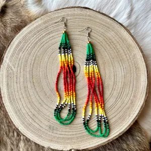 Clear Sky Woman Simple Looped Fringe Earrings