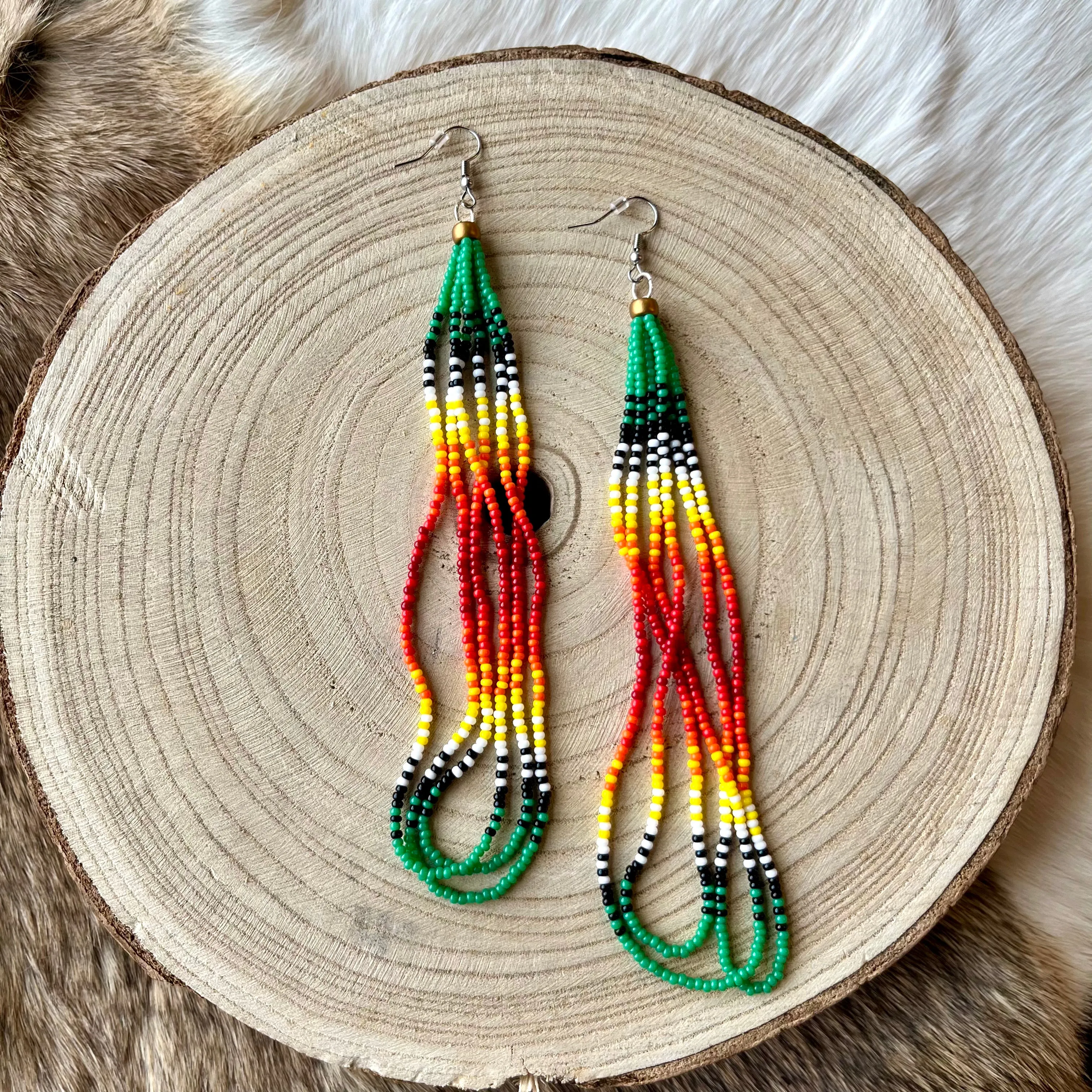 Clear Sky Woman Simple Looped Fringe Earrings