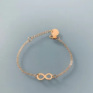 Clover Gold Stainless Steel Infinity Curb Women's Bracelet | Women's Bracelet | Gold Bracelet | Jewelry Gifts | Constellation Christmas Gift