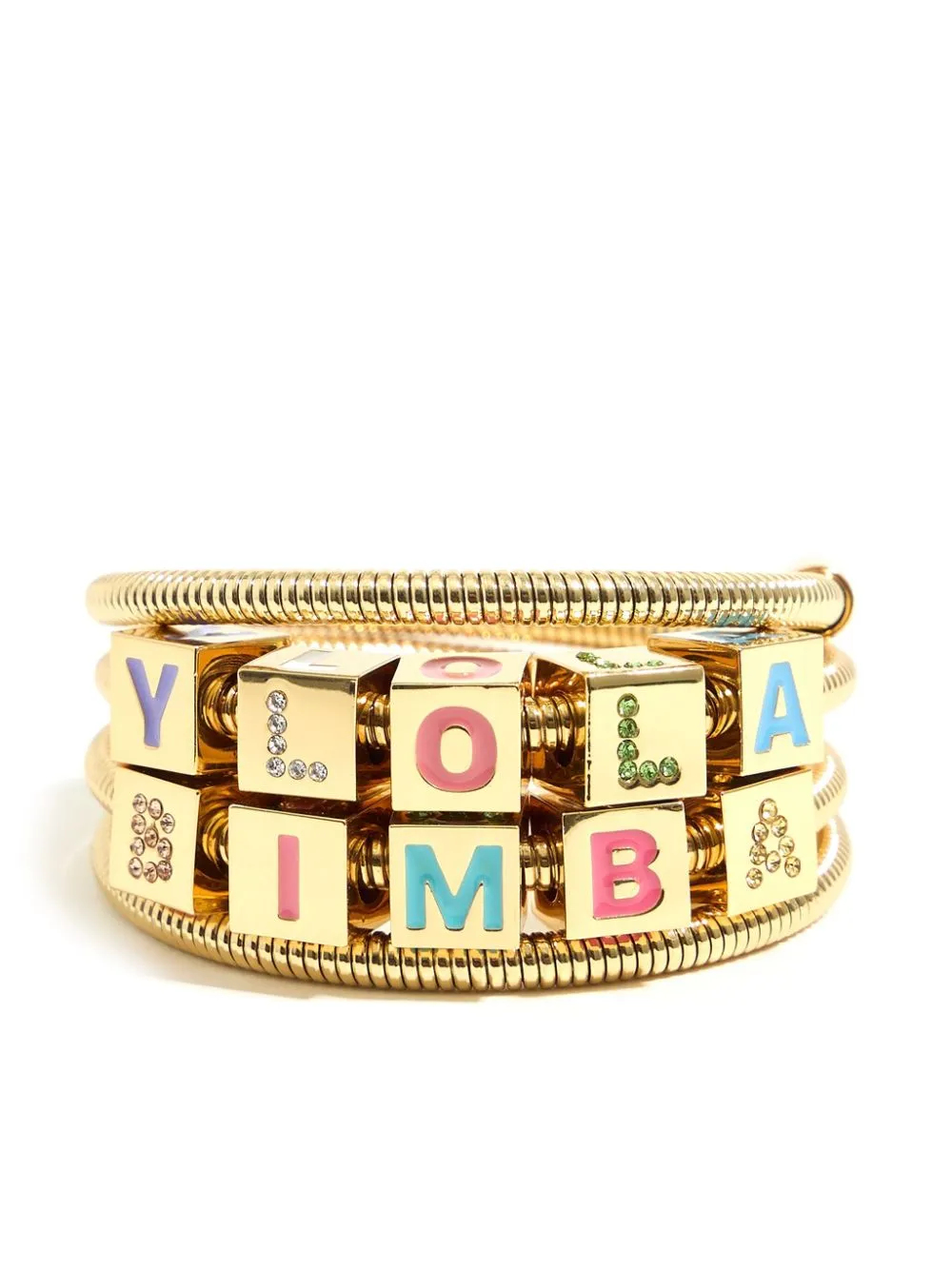 coil-chain logo bracelet