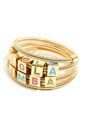 coil-chain logo bracelet