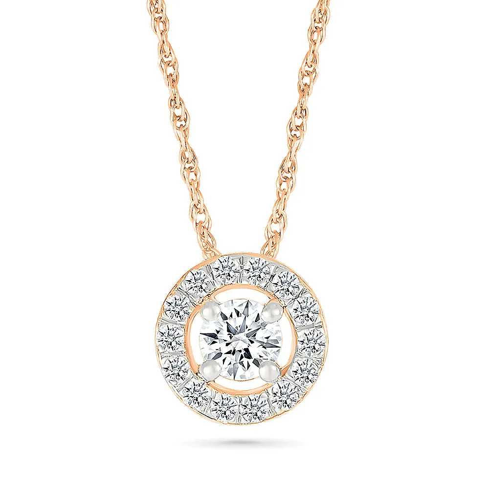 Coiled round Diamond Pendant