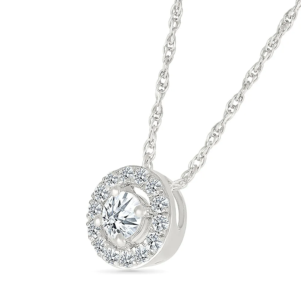 Coiled round Diamond Pendant