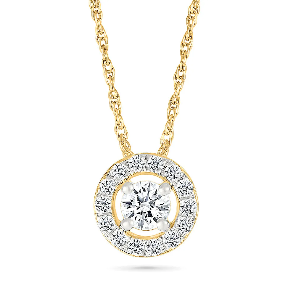 Coiled round Diamond Pendant