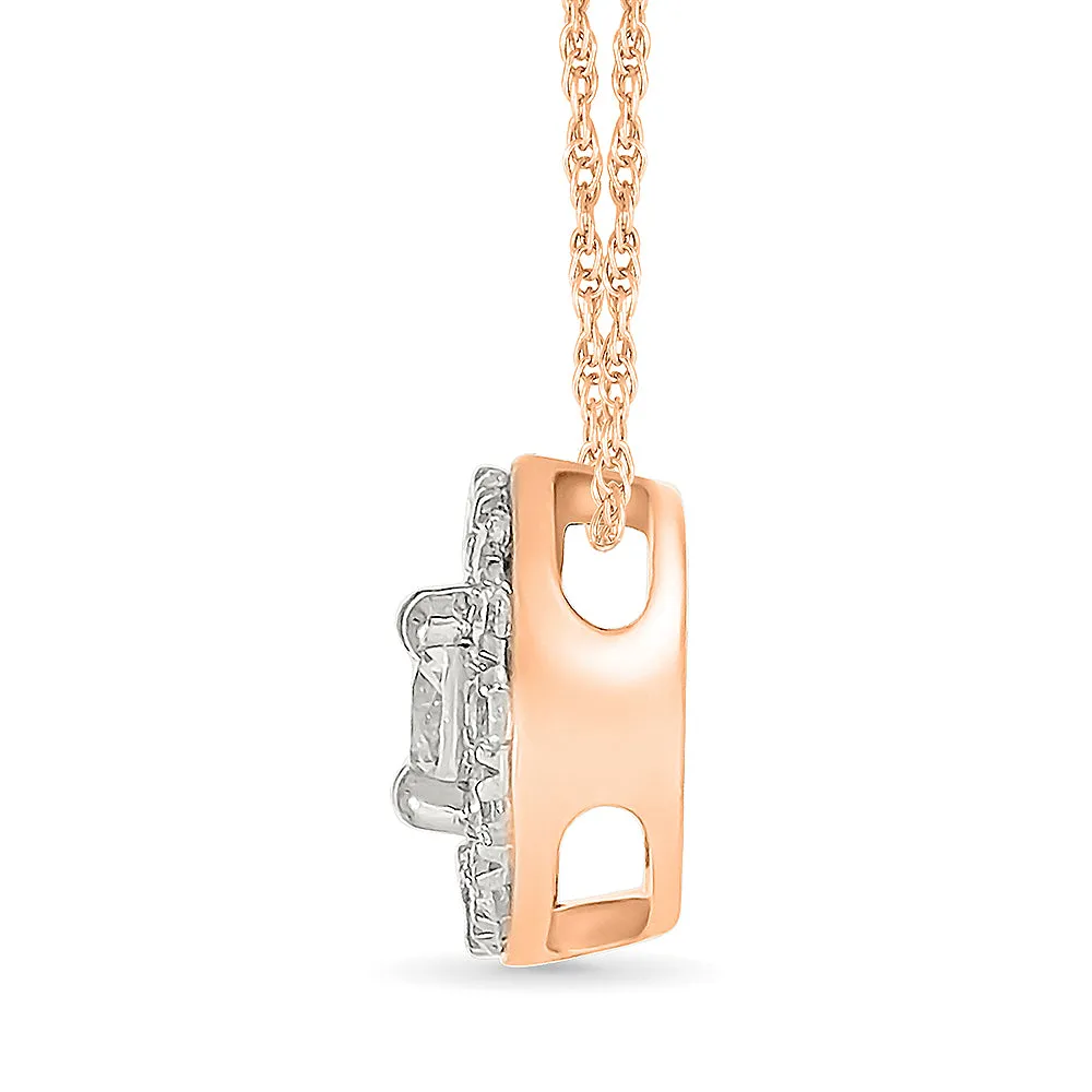 Coiled round Diamond Pendant