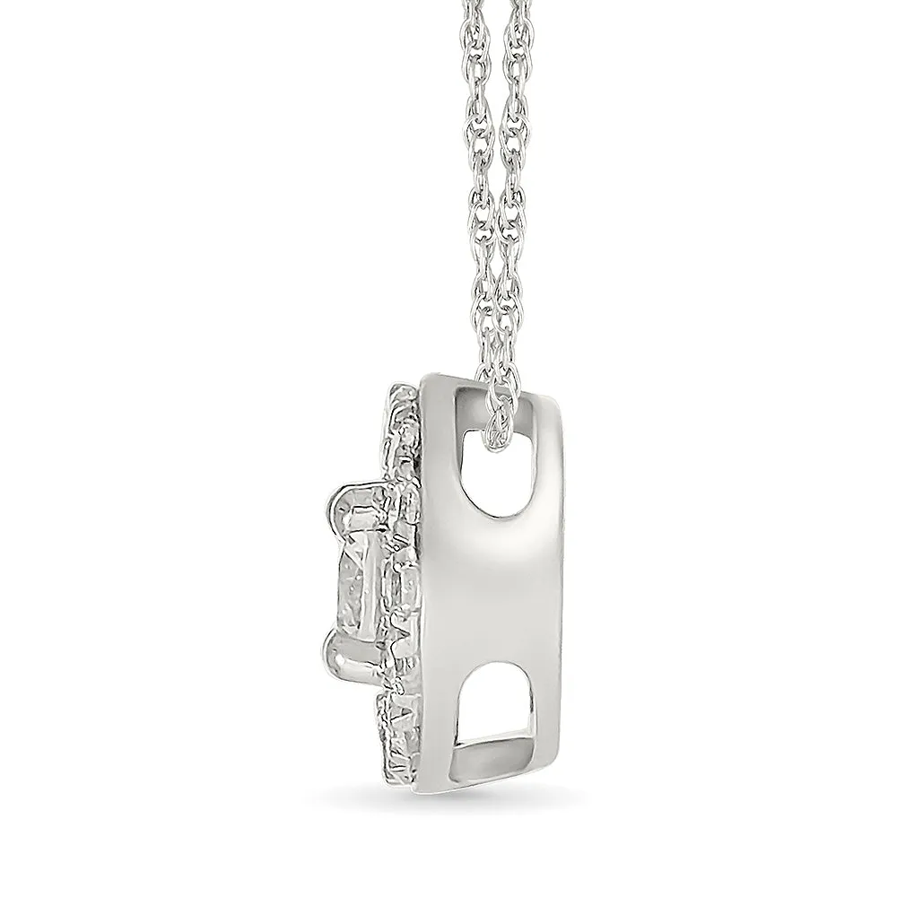 Coiled round Diamond Pendant