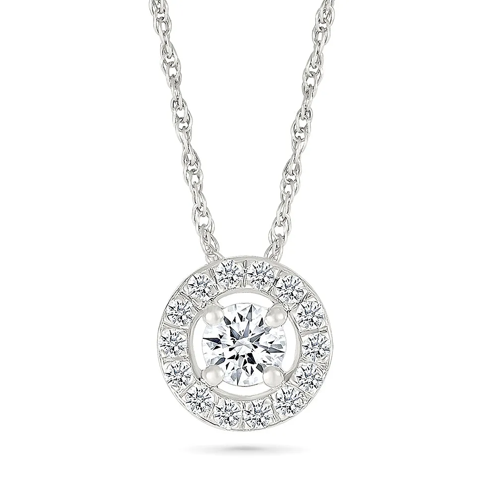 Coiled round Diamond Pendant