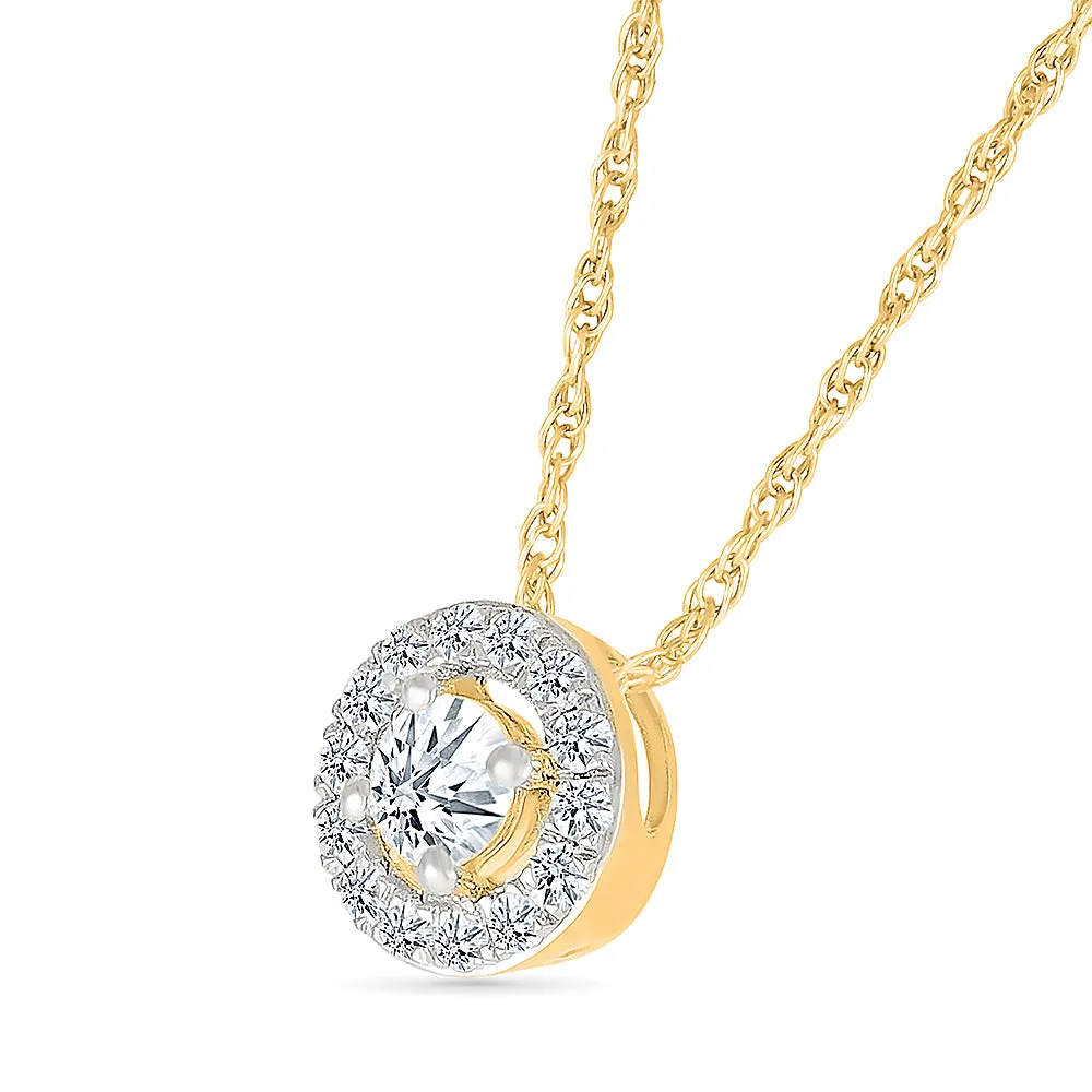 Coiled round Diamond Pendant
