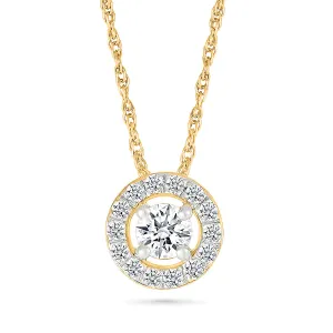 Coiled round Diamond Pendant