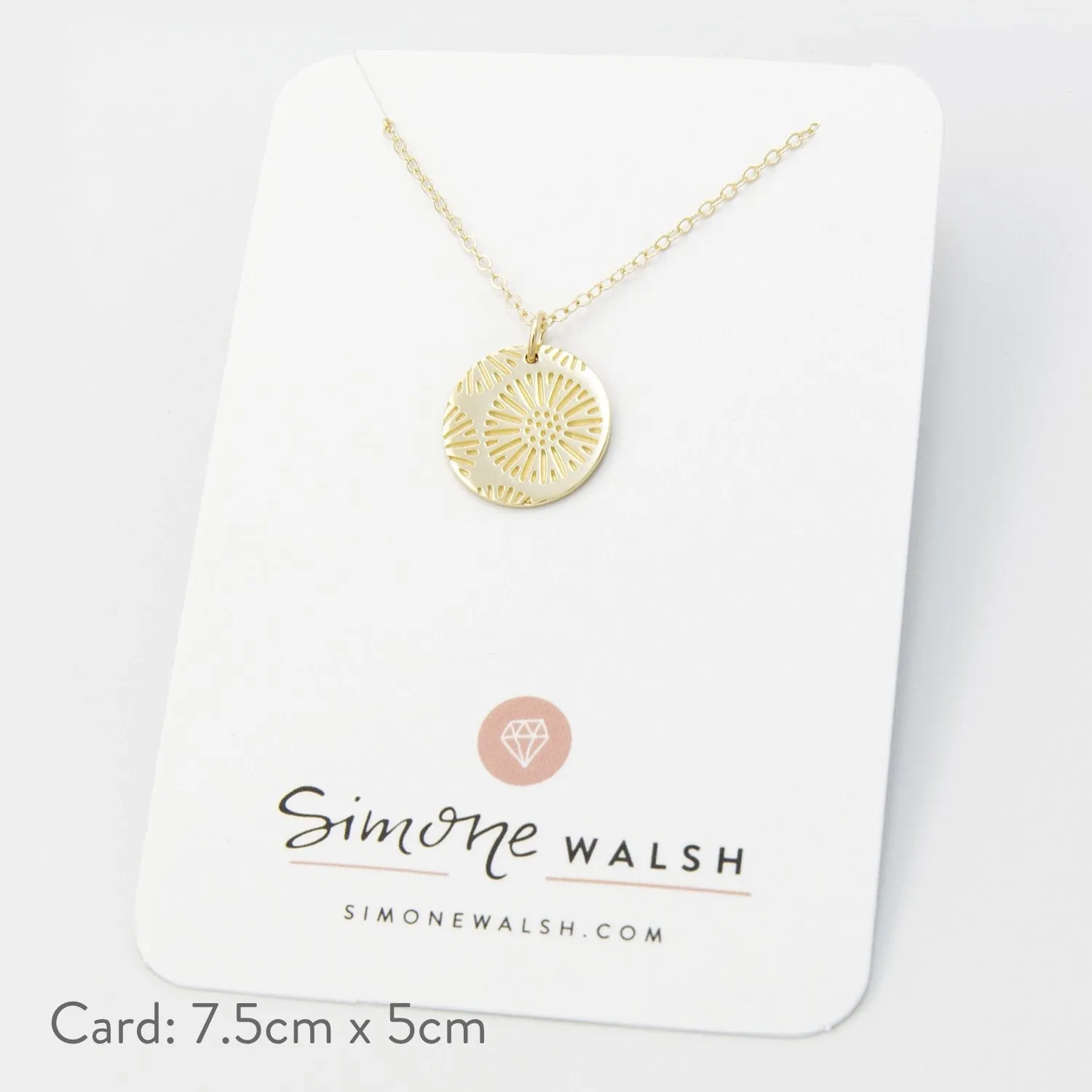 Coral Texture Solid Gold Pendant Necklace
