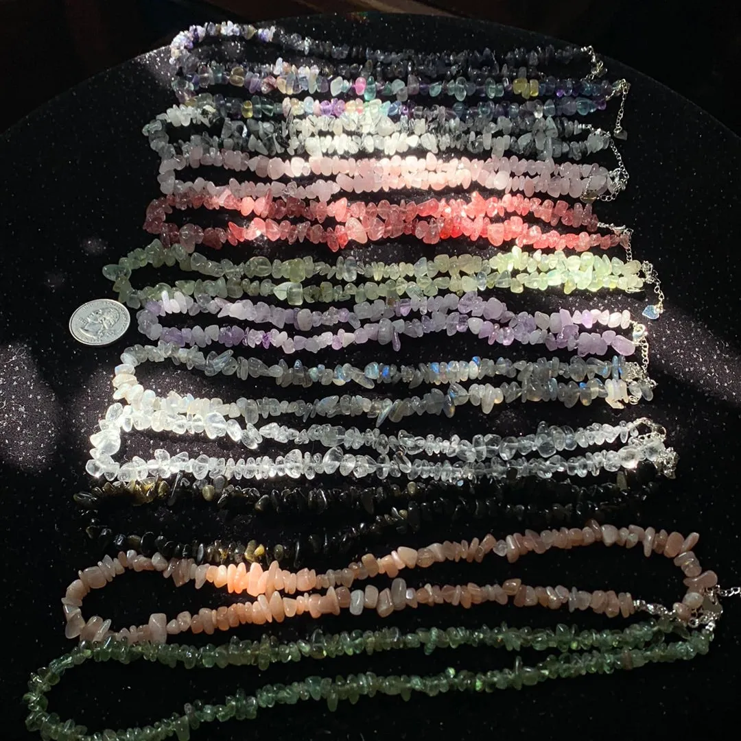Crystal Chip Necklaces